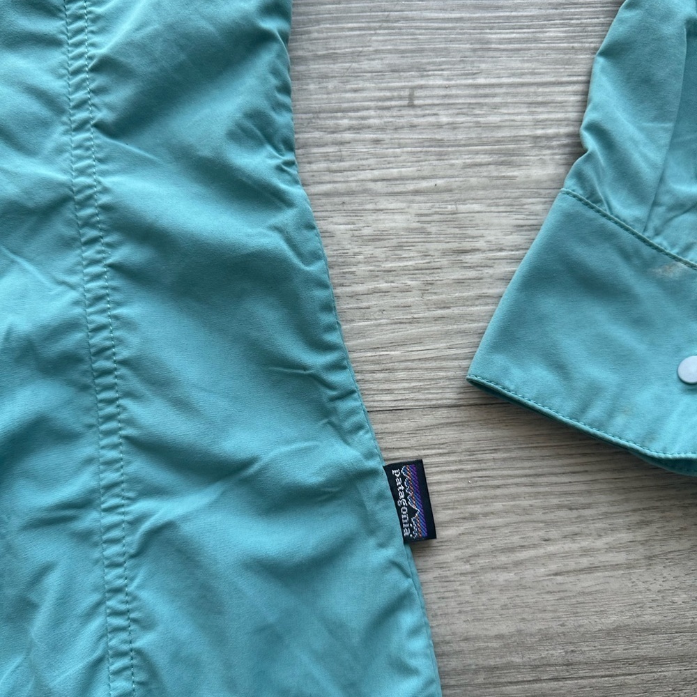 PATAGONIA Shirt Womens Zs S Green Fishing Snap Vented Roll Tab Sleeves hiking - Picture 5 of 5